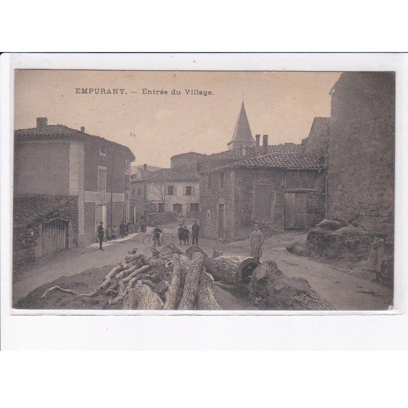 EMPURANY: entrée du village, bois, arbre - très bon état