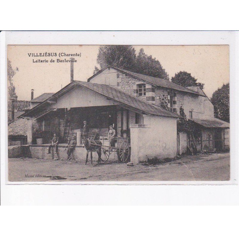VILLEJESUS: laiterie de basleville, attelage - très bon état