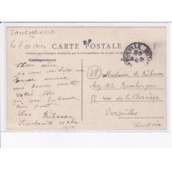 SANCHEVILLE: mairie et école, moto - très bon état