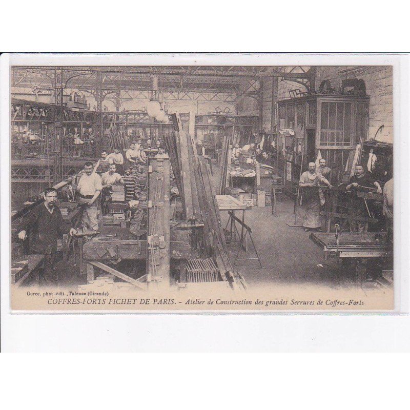 CREIL: coffres-forts fichet de paris, atelier de construction des grandes serrures - très bon état