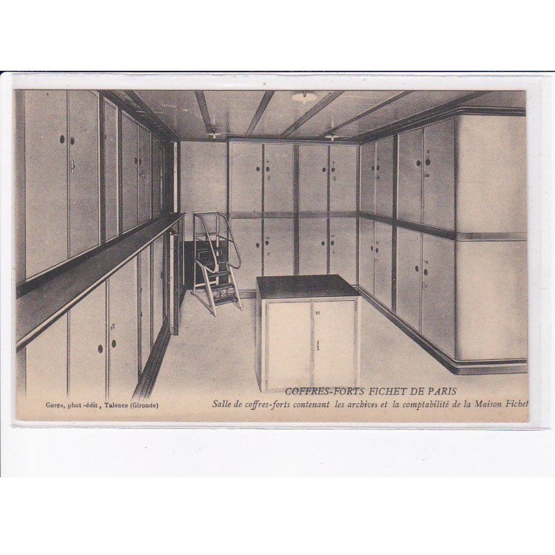 CREIL: coffres-forts fichet de paris, salle contenant les archives et la comptabilité - très bon état