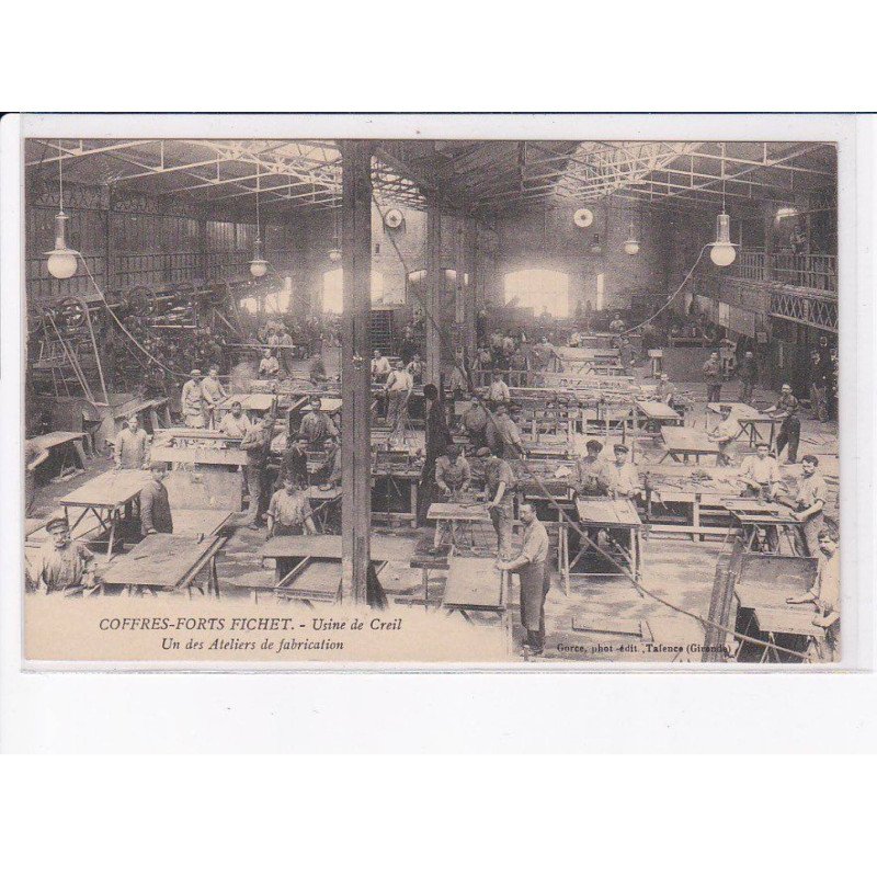 CREIL: coffres-forts fichet de paris, usine, ateliers de fabrication - très bon état