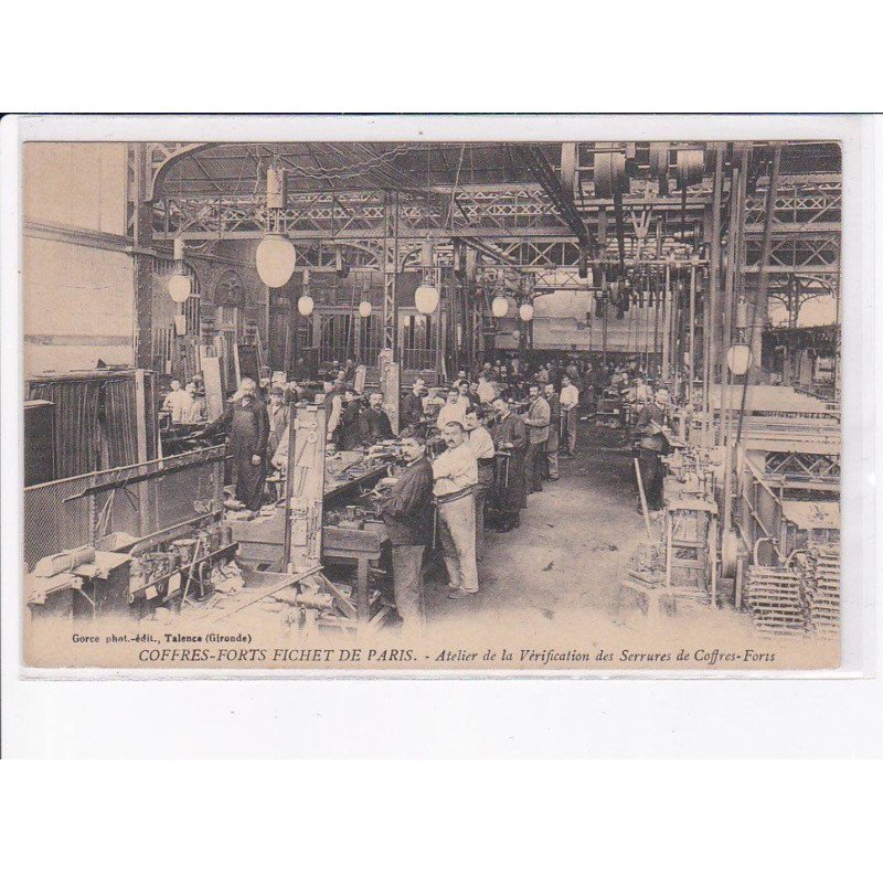 CREIL: coffres-forts fichet de paris, atelier de la vérification des serrures de coffres-forts - très bon état