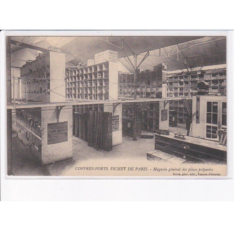 CREIL: coffres-forts fichet de paris, magasin général des pièces préparés - très bon état