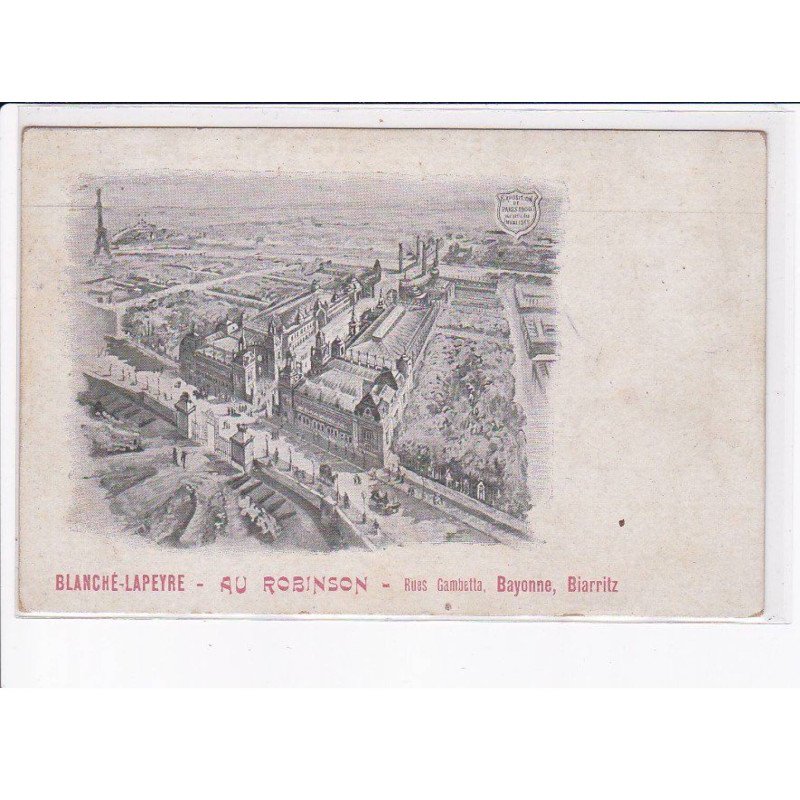 BIARRITZ: blanché-lapeyre au robinson, tour eiffel, exposition - très bon état