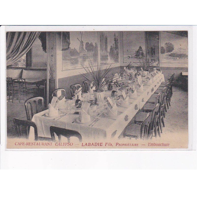 BIARRITZ: café-restaurant calypso, labadie fils, embouchure - très bon état