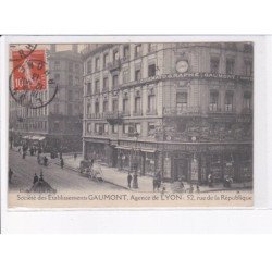 LYON: société des établissments gaumont, agence de lyon, 52 rue de la république, cinéma - très bon état