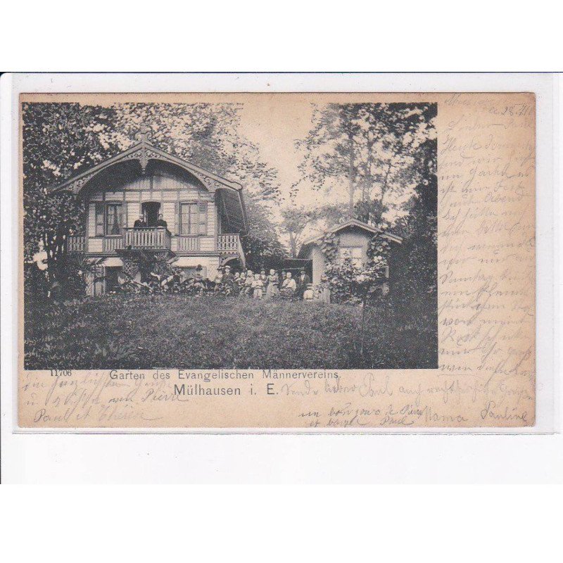 MULHOUSE: garten des evangelischen mannervereins, évangelistes - très bon état