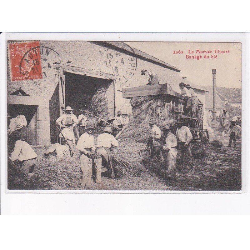 AUTUN: battage du blé - état