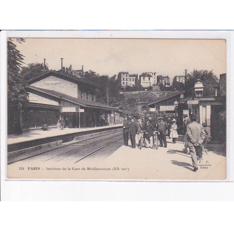 PARIS: intérieur de la gare de ménilmontant 75020 - très bon état