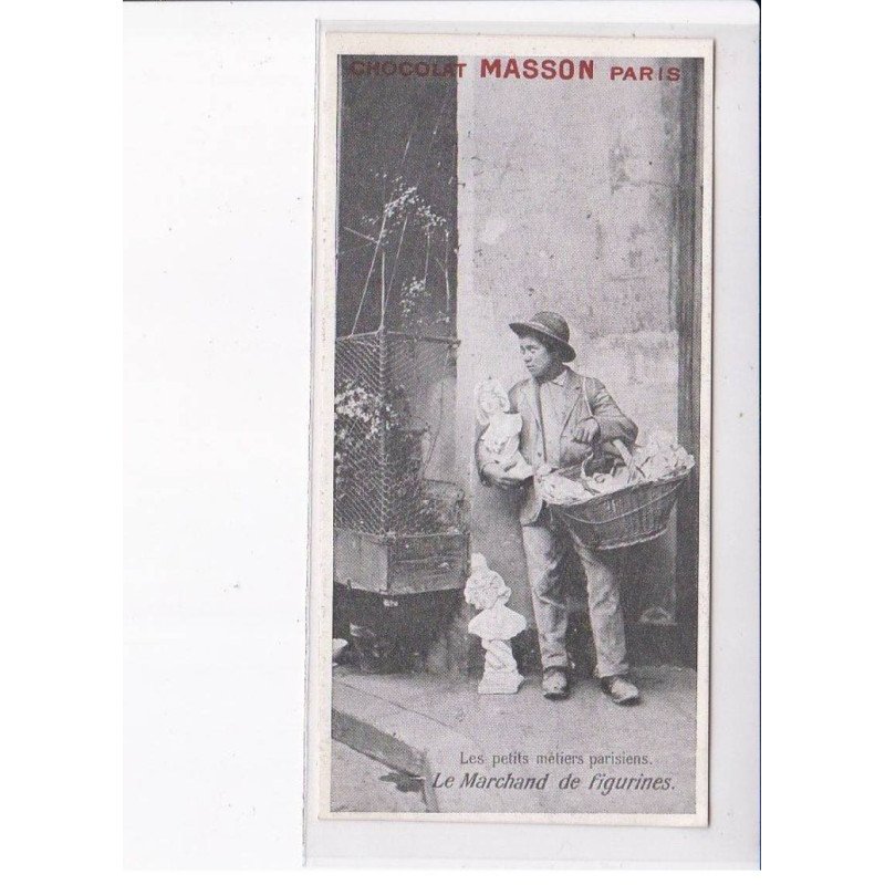 PARIS: les petits métiers parisiens, le marchand de figurines chocolat masson - très bon état