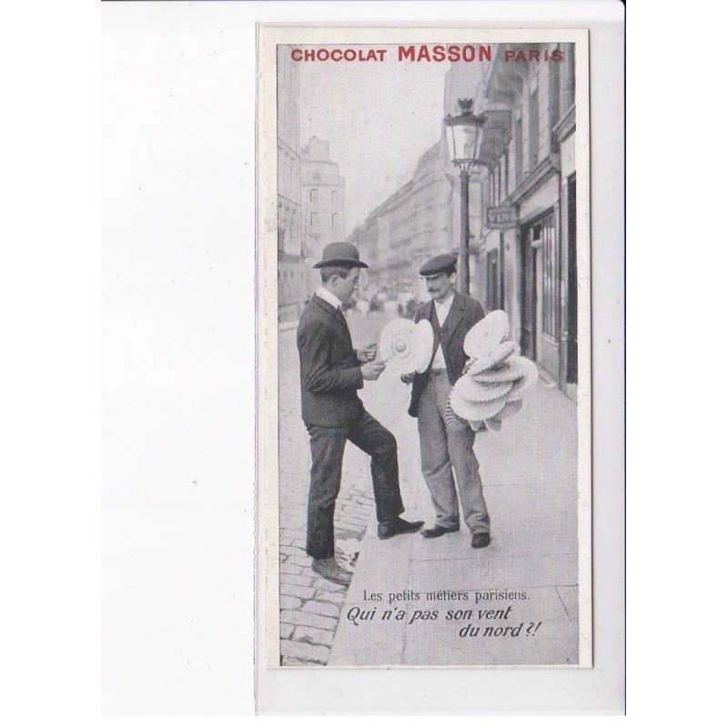 PARIS: les petits métiers parisiens, qui n'a pas son vent du nord?! chocolat masson - très bon état