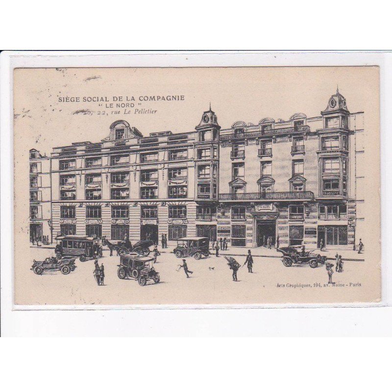 PARIS: 75009, siège social de la compagnie "le nord", automobiles - très bon état