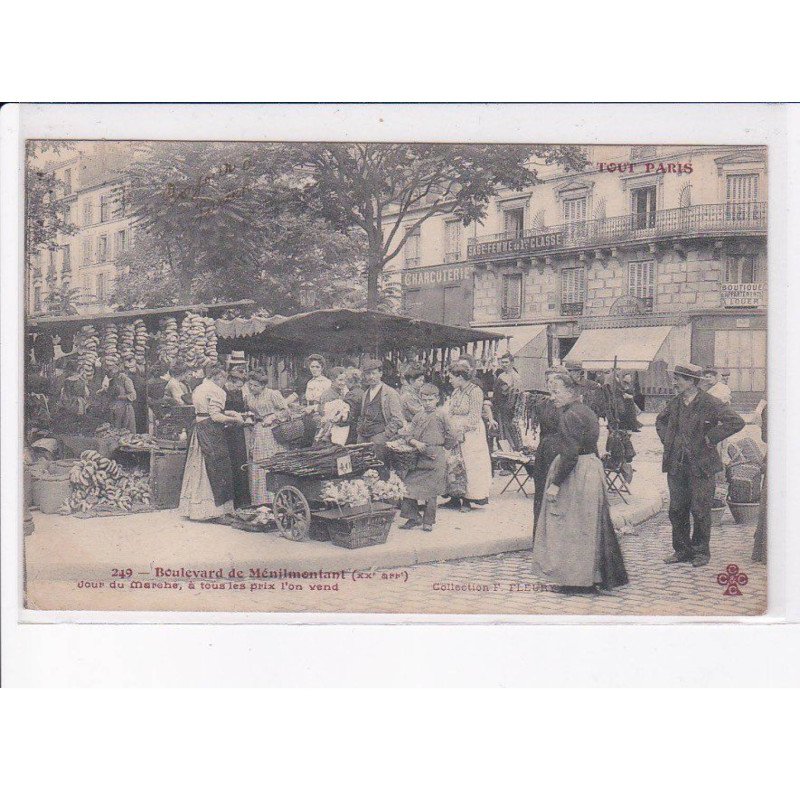 PARIS: 75020 fleury boulevard de ménilmontant, jour du marché à tous les prix l'on vend - très bon état