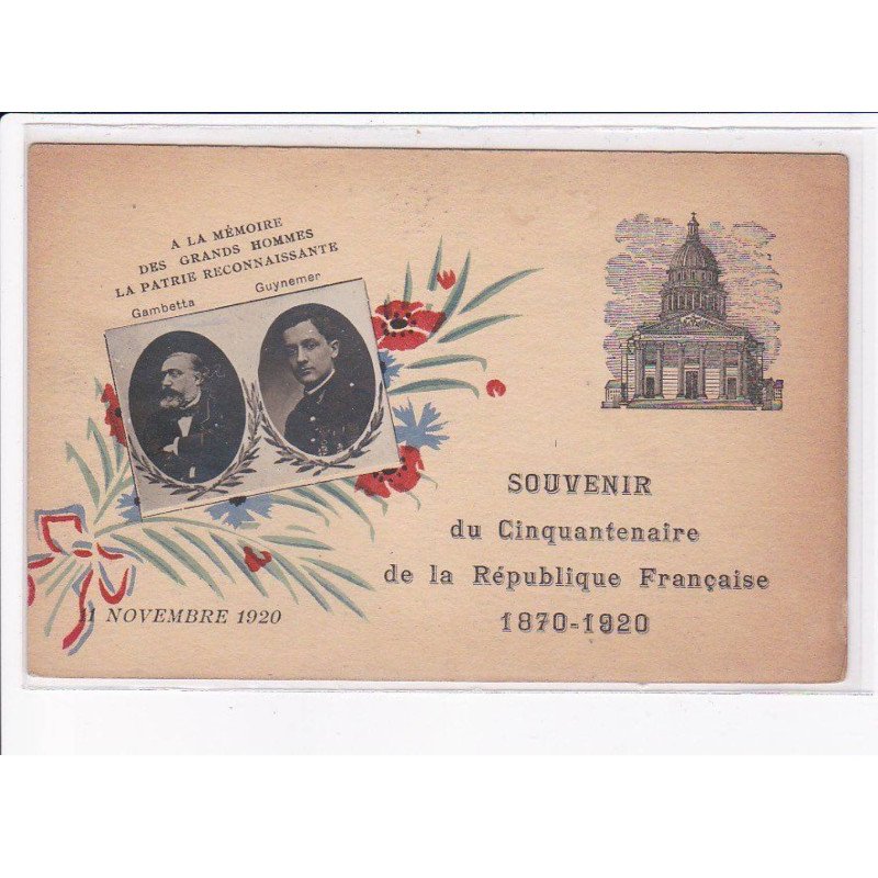 PARIS: à la mémoire des grands hommes la patrie reconnaissante souvenir du cinquantenaire 1870-1920 - très bon état