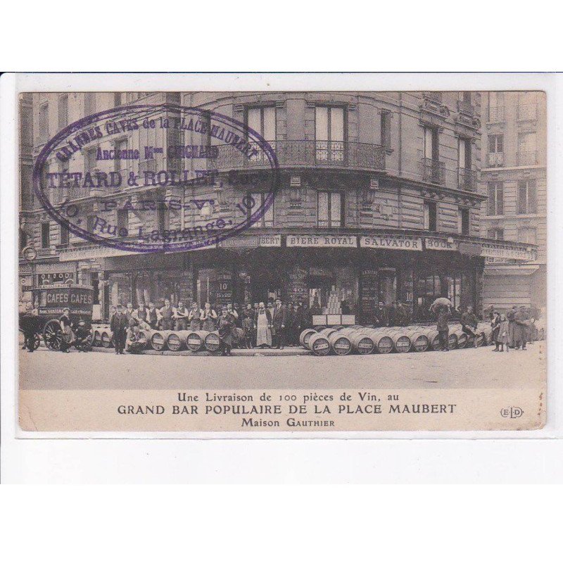 PARIS: 75005 une livraison de 100 pièces de vin au grand bar populaire de la place maubert - état