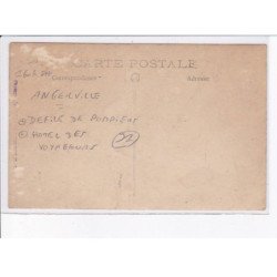 ANGERVILLE: défilé de pompiers, hôtel des voyageurs - état