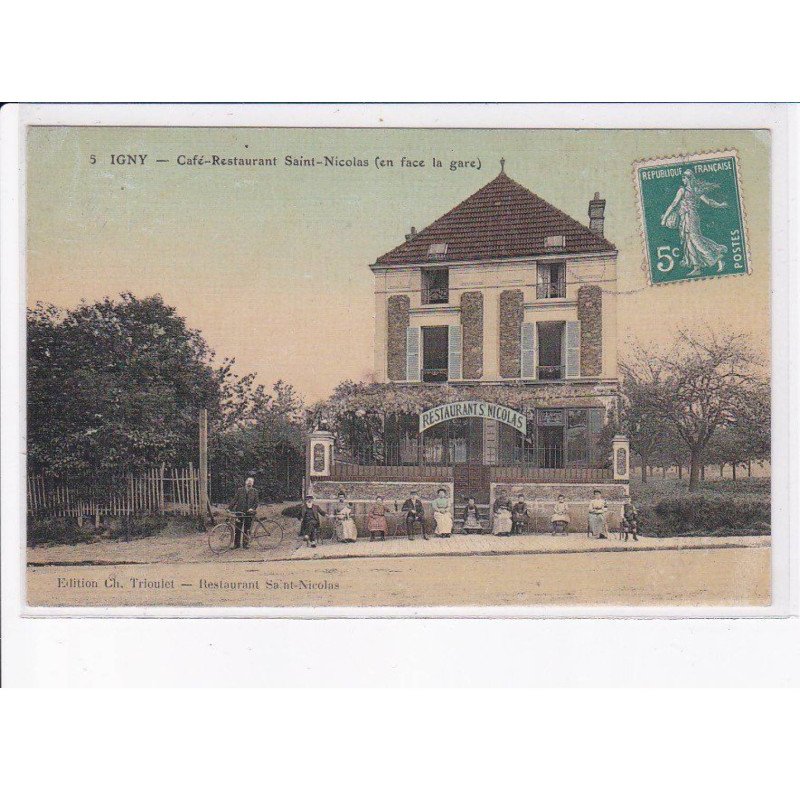 IGNY: café-restaurant saint-nicolas (en face la gare), vélo