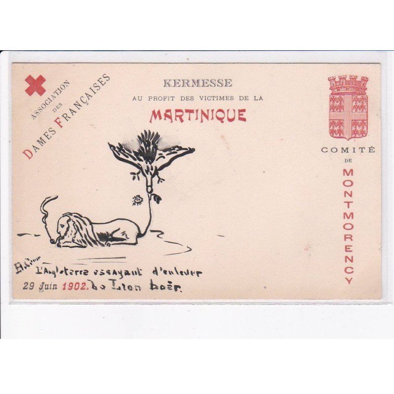 MONTMORENCY comité : association des dames françaises, kermesse au profit des victimes de la martinique - très bon état