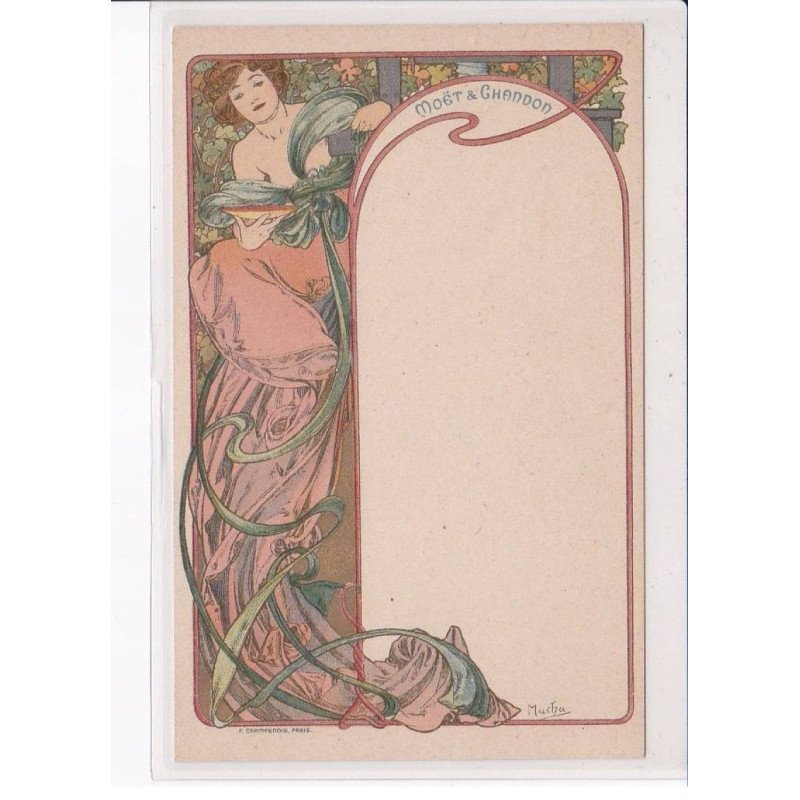 MUCHA Alphonse: verticale, moët et chandon - très bon état