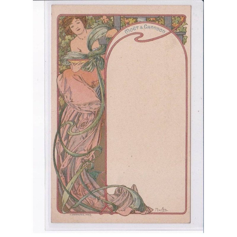 MUCHA Alphonse: verticale, moët et chandon - très bon état