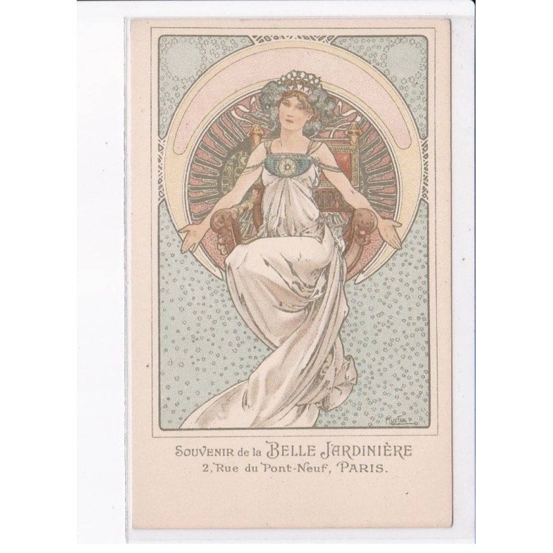 MUCHA Alphonse: souvenir de la belle jardinière - très bon état