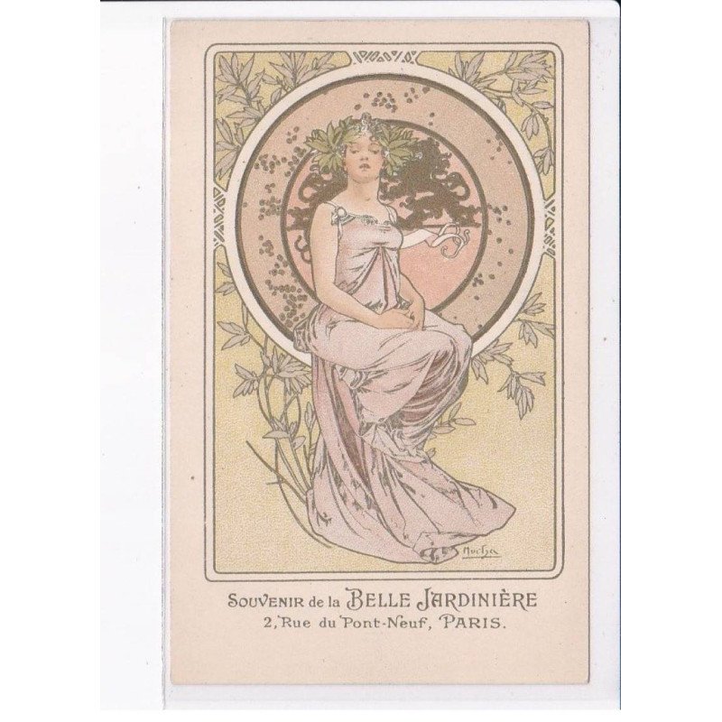 MUCHA Alphonse: souvenir de la belle jardinière - très bon état