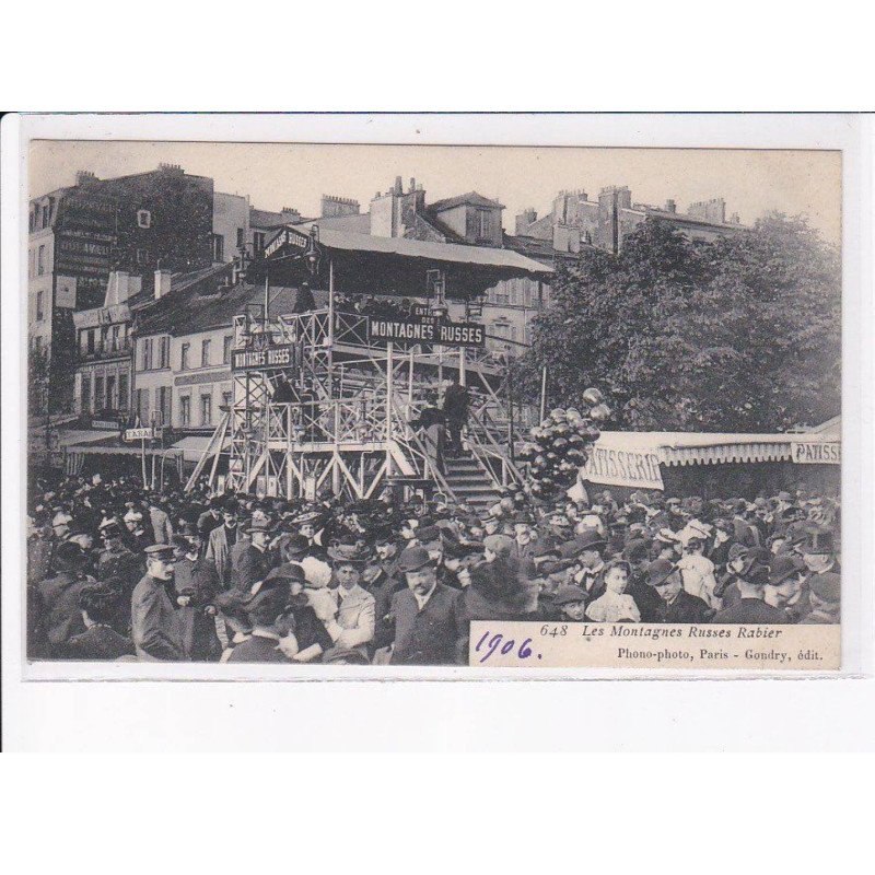 PARIS: 75012 foire aux jambon et aux pains d'épices, Gondry, les montagnes russes rabier, manège - très bon état