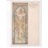 MUCHA Alphonse: Les Périodes du Jour - série de 4 CPA avec publicité "souvenir de la belle jardinière" - très bon état