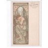 MUCHA Alphonse: Les Périodes du Jour - série de 4 CPA avec publicité "souvenir de la belle jardinière" - très bon état