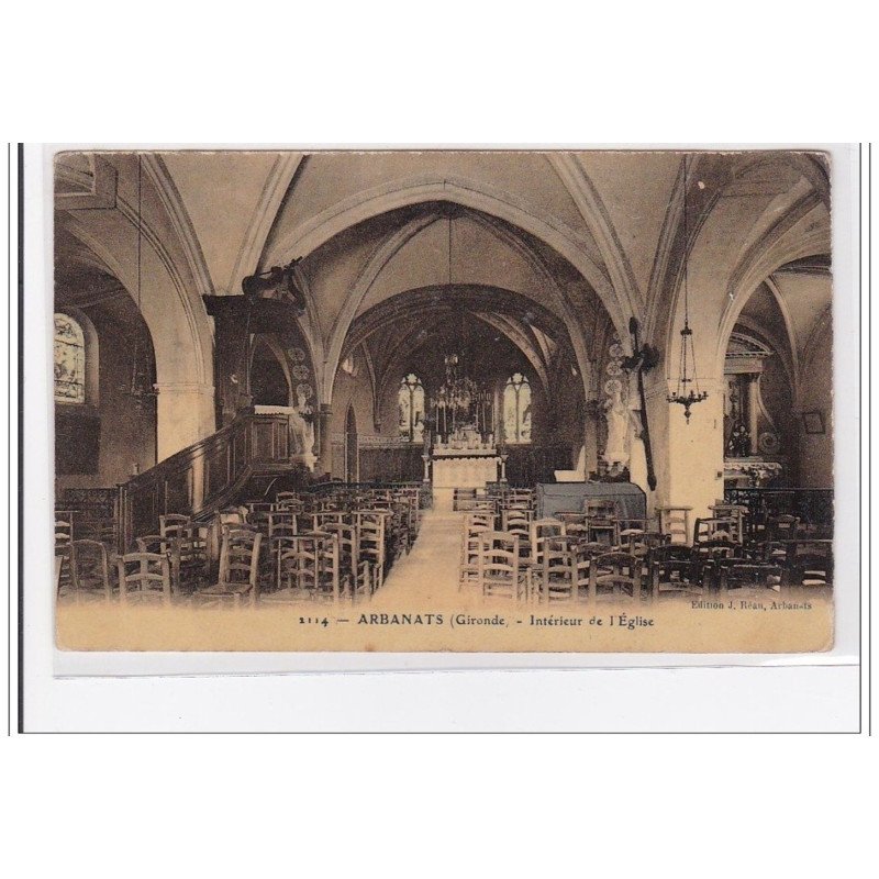 ARBANATS : intérieur de l'eglise - tres bon etat
