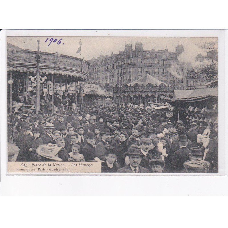 PARIS: 75012 foire aux jambon et aux pains d'épices Gondry, place de la nation, manèges - très bon état