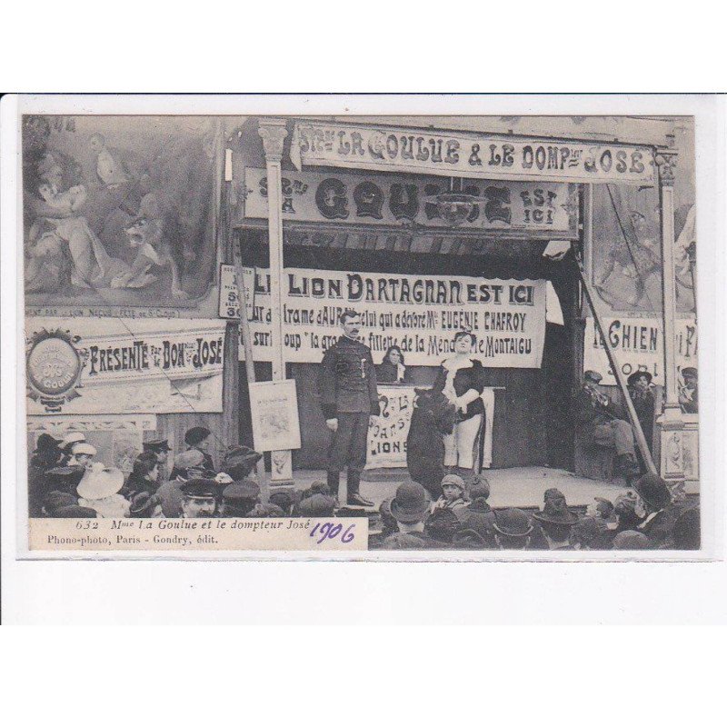 PARIS: 75012 foire aux jambon et aux pains d'épices Gondry, la goulue et le dompteur josé montreur d'ours- très bon état