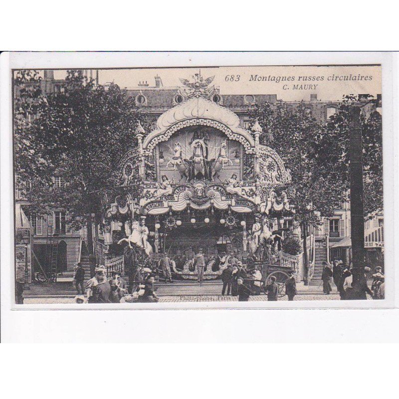 PARIS: 75012 foire aux jambon et aux pains d'épices Gondry, montagnes russes circulaires - très bon état