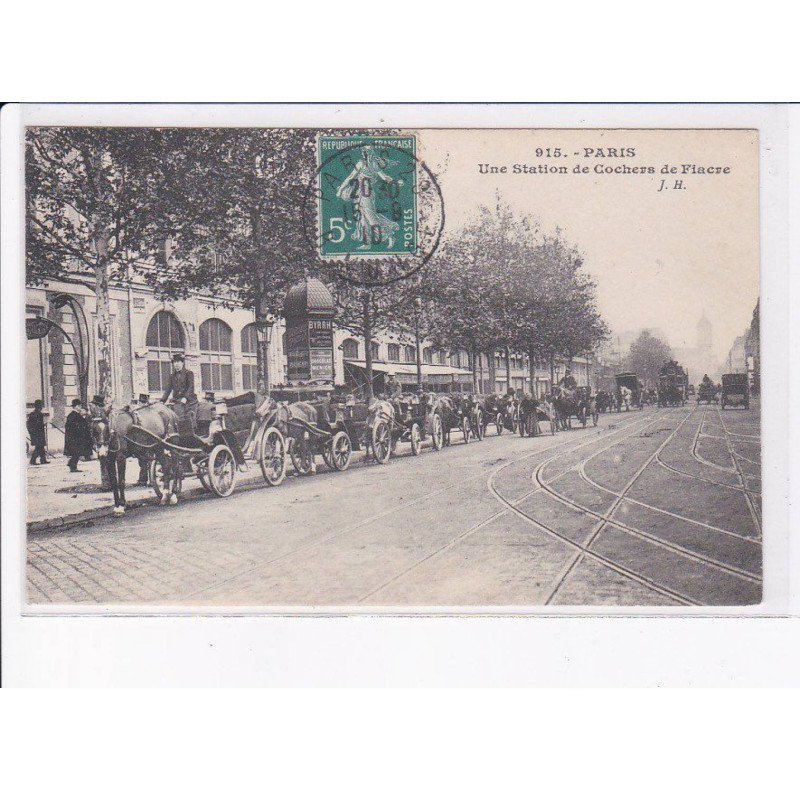 PARIS: une station de cochers de fiacre - état