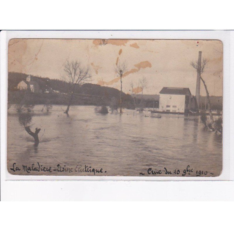 CHAUMONT: la maladiere, usine électrique, crue de 1910 - état