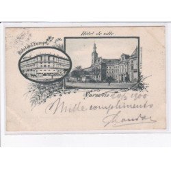 POLOGNE: varsovie, hôtel de l'europe, hôtel de ville - très bon état