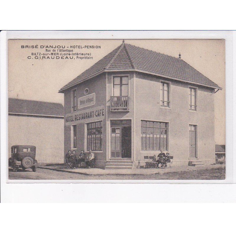 BATZ-sur-MER: brise d'anjou, hotel-pension rue de l'atlantique, restaurant café - état