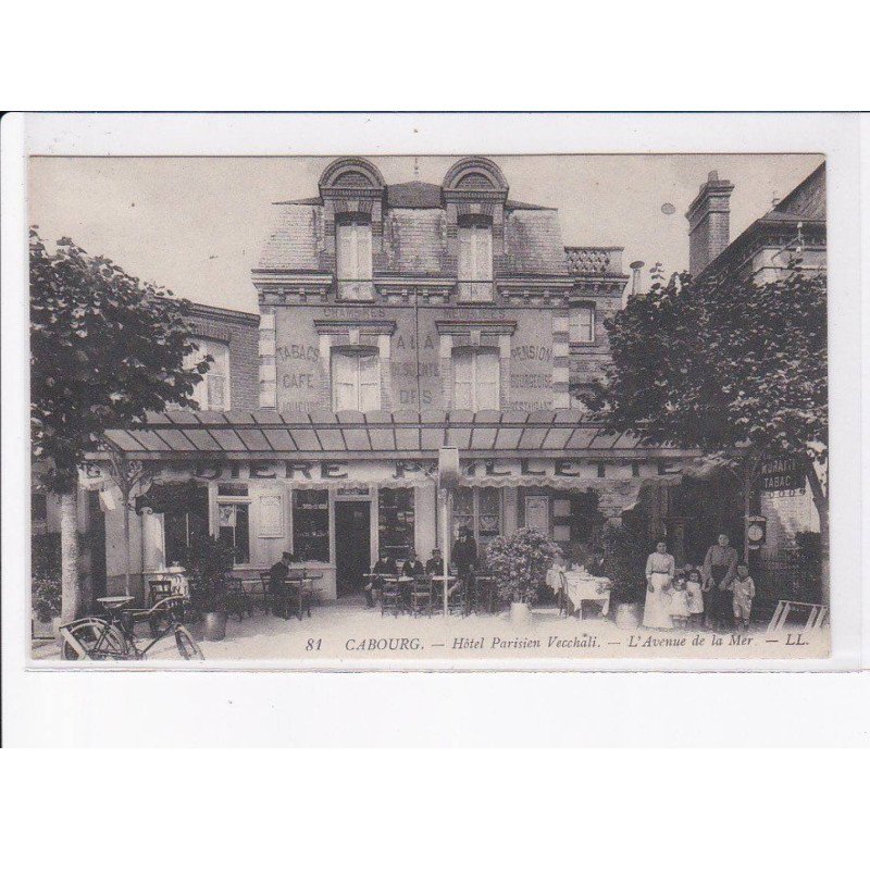 CABOURG: hôtel parisien vecchali, l'avenue de la mer - très bon état