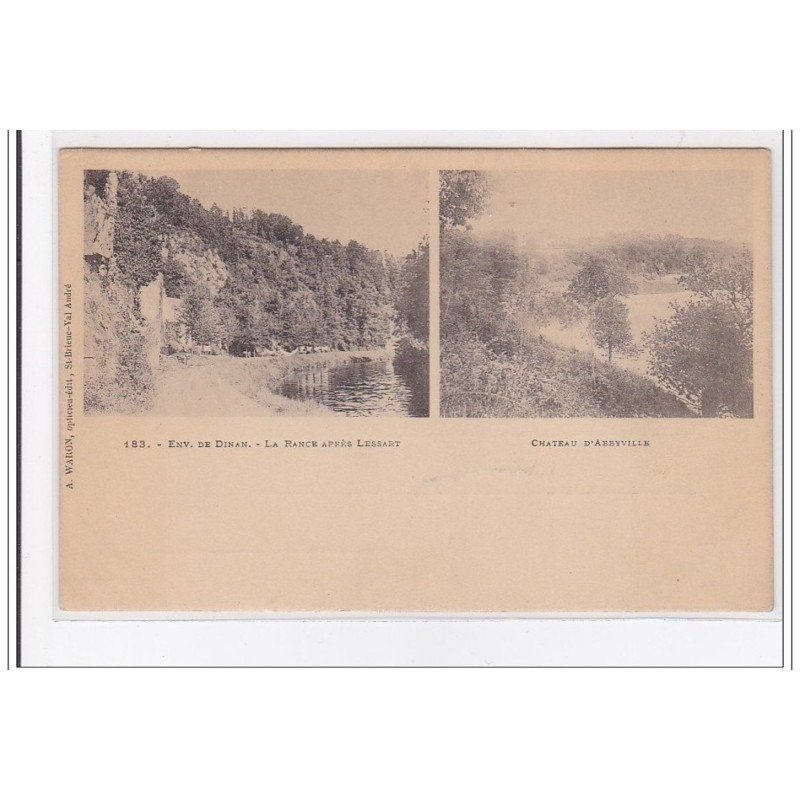 ENVIRONS DE DINAN : la rance apres lessart, chateau d'abbyville - tres bon etat