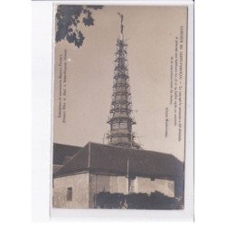 SAINT-FARGEAU: clocher de saint-fargeau, le coq qui le surmonte a été descendu - très bon état