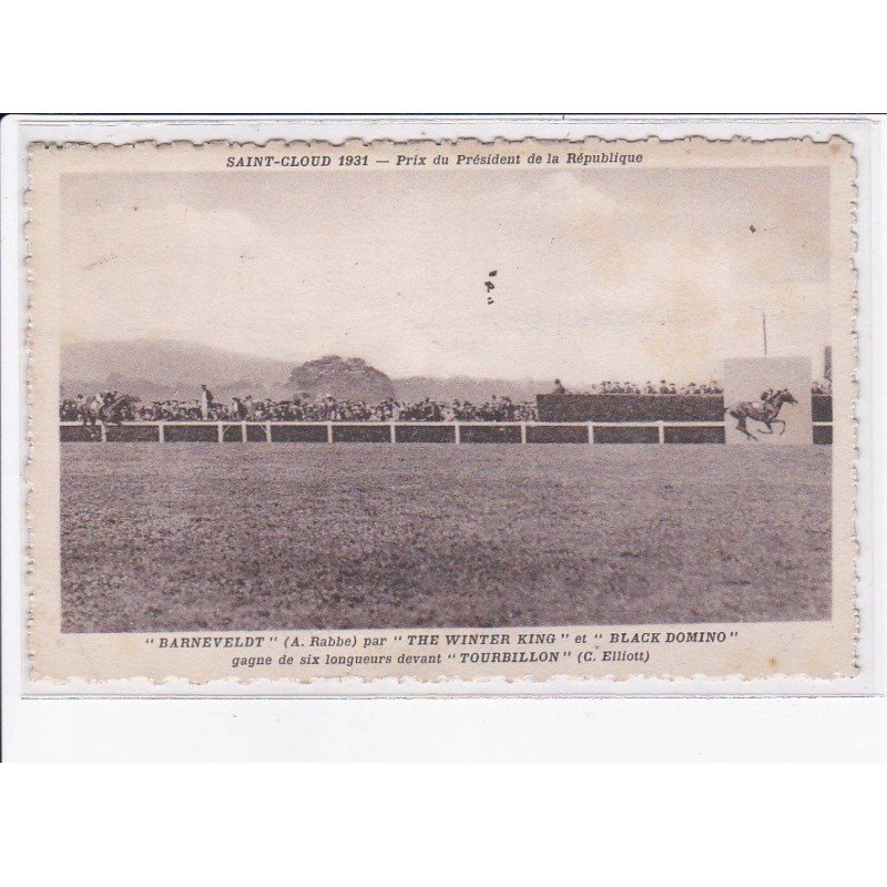 SAINT-CLOUD: prix du président de la république "barnevelot" par "the winter king" et "black domino" - très bon état