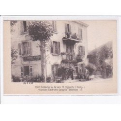 SAINT-HIPPOLYTE: hôtel restaurant de la gare, mécanicien électricien garagiste - très bon état