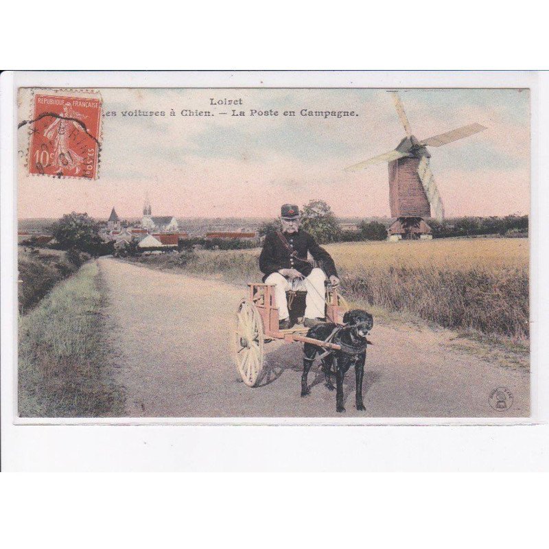 SULLY-sur-LOIRE: les voitures à chien, la poste en campagne, moulin - état