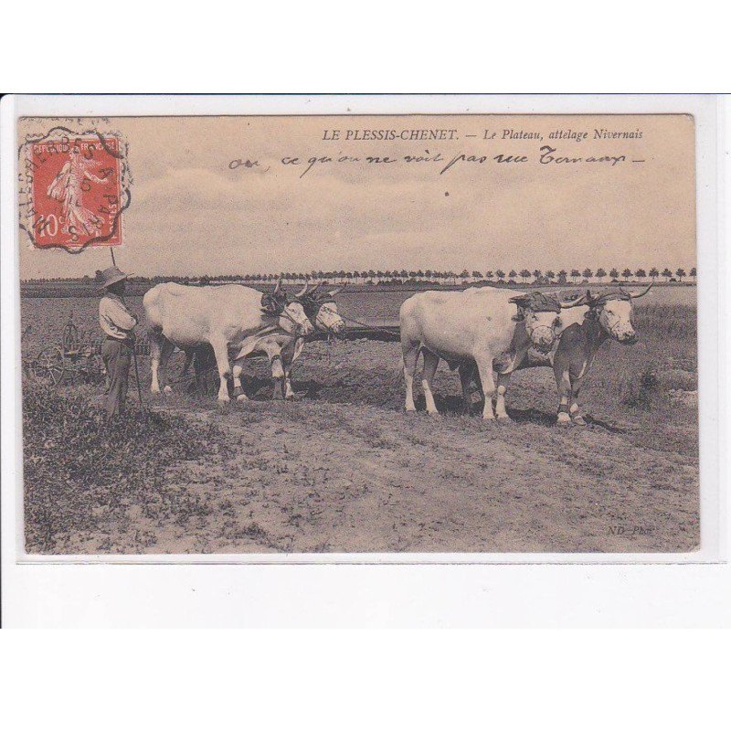 LE PLESSIS-CHENET: le plateau, attelage nivernais, agriculture - très bon état