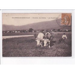 SAINT-JEAN-de-GONVILLE: chemin du chêne, la fenaison, agriculture - état