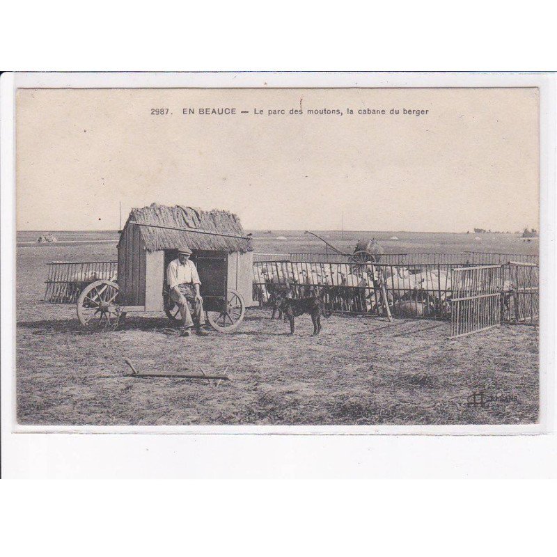 EURE ET LOIR: le parc des moutons, la cabane du berger - très bon état
