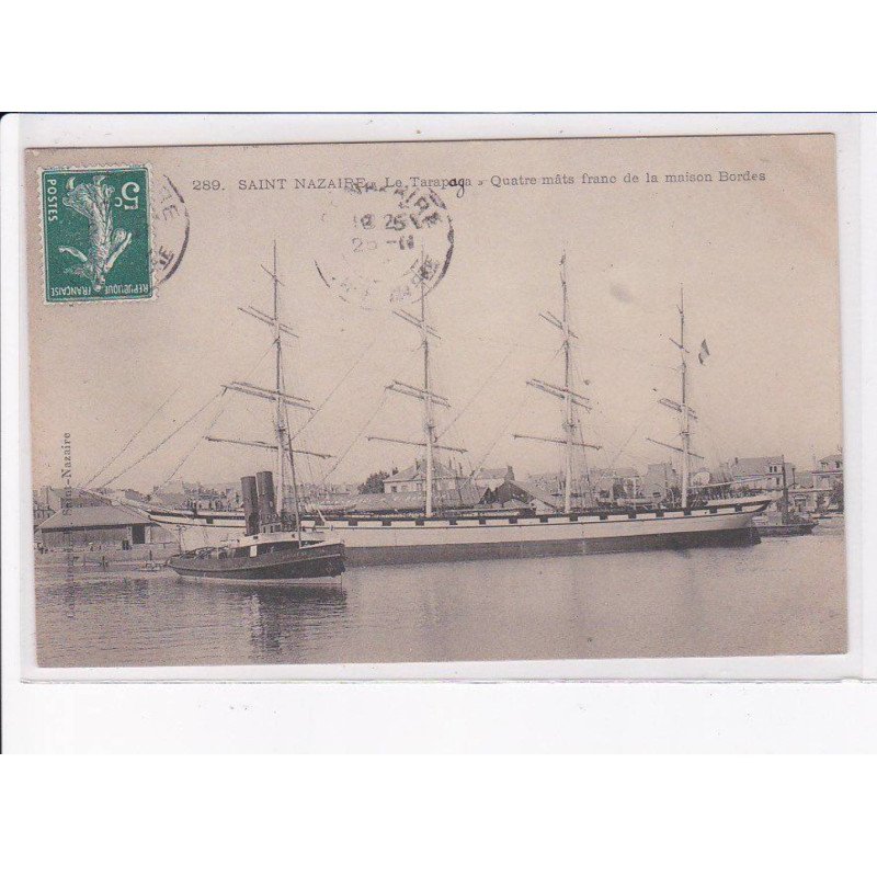 SAINT-NAZAIRE: le tarapoca, quatre mâts franc de la maison bordes - très bon état