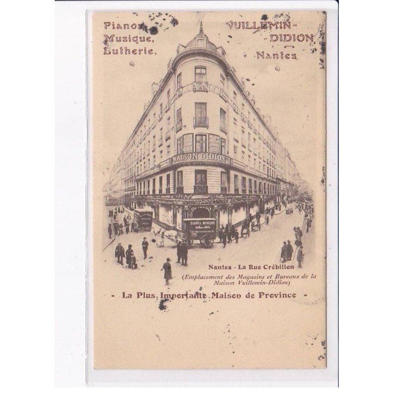 NANTES: la rue crébillion vuillemin-didion piano musique lutherie - état