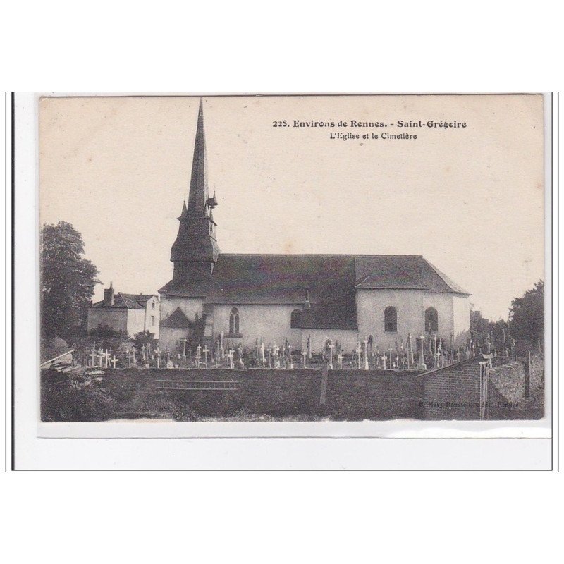 SAINT-GREGOIRE : l'eglise et le cimetiere - tres bon etat